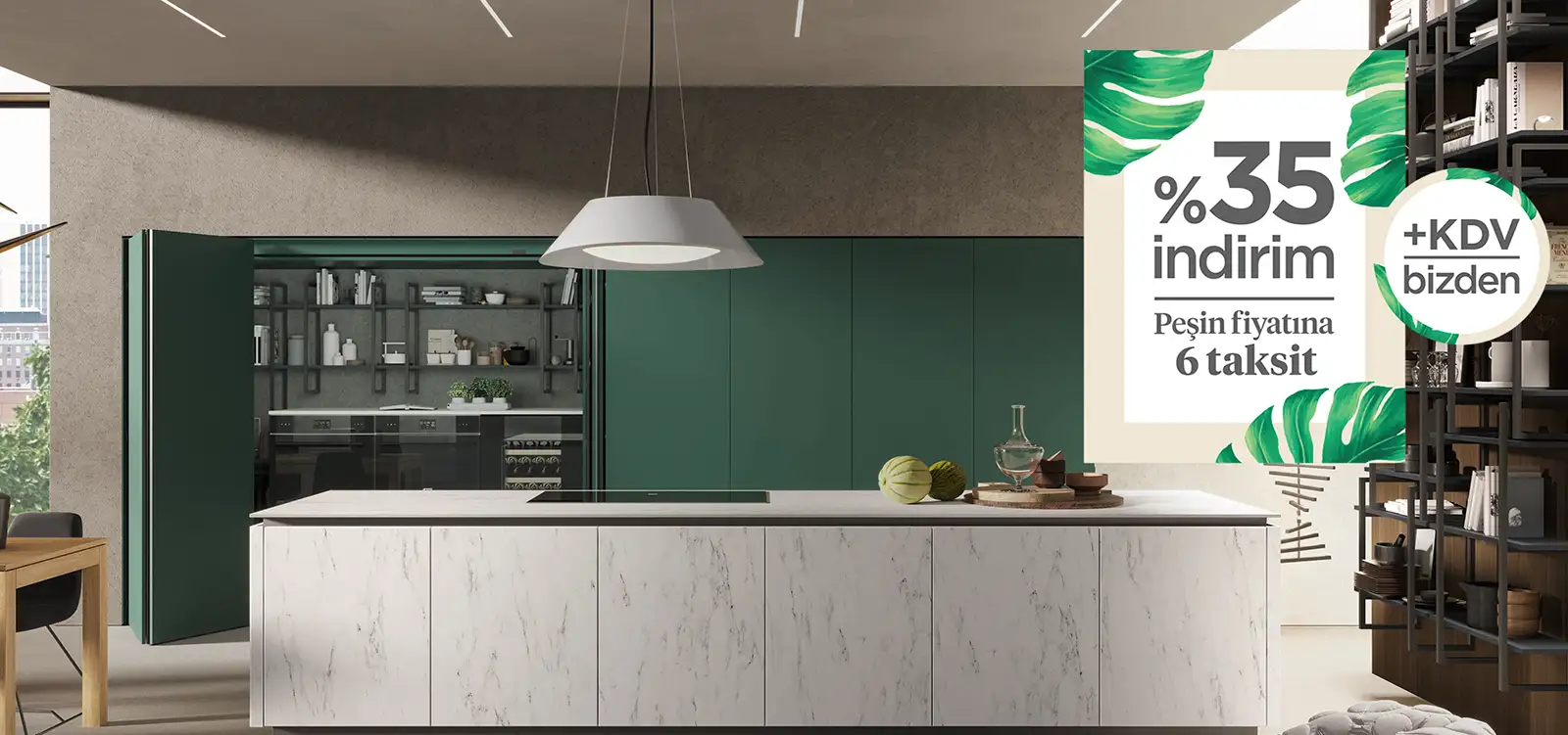Haziran ayına özel %35 indirim + Peşin fiyatına 6 taksit + KDV bizden kampanyası